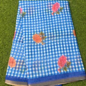 120-Checked Lenin Saree