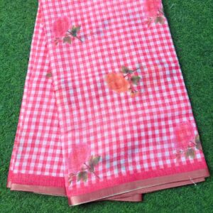 120-Checked Lenin Saree