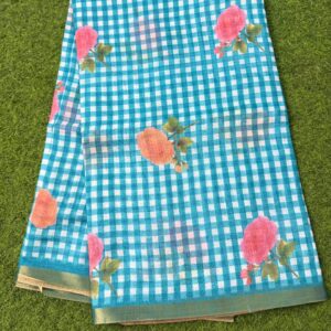 120-Checked Lenin Saree