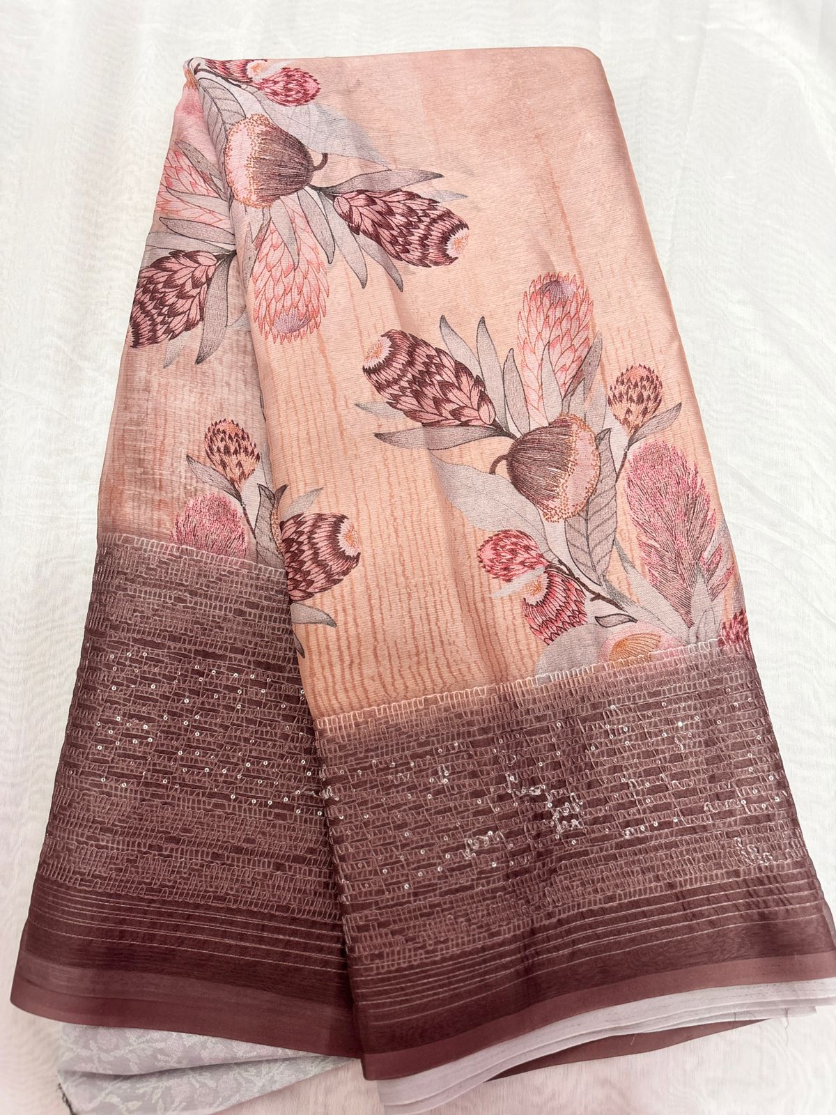 Chiffon Pachi Work