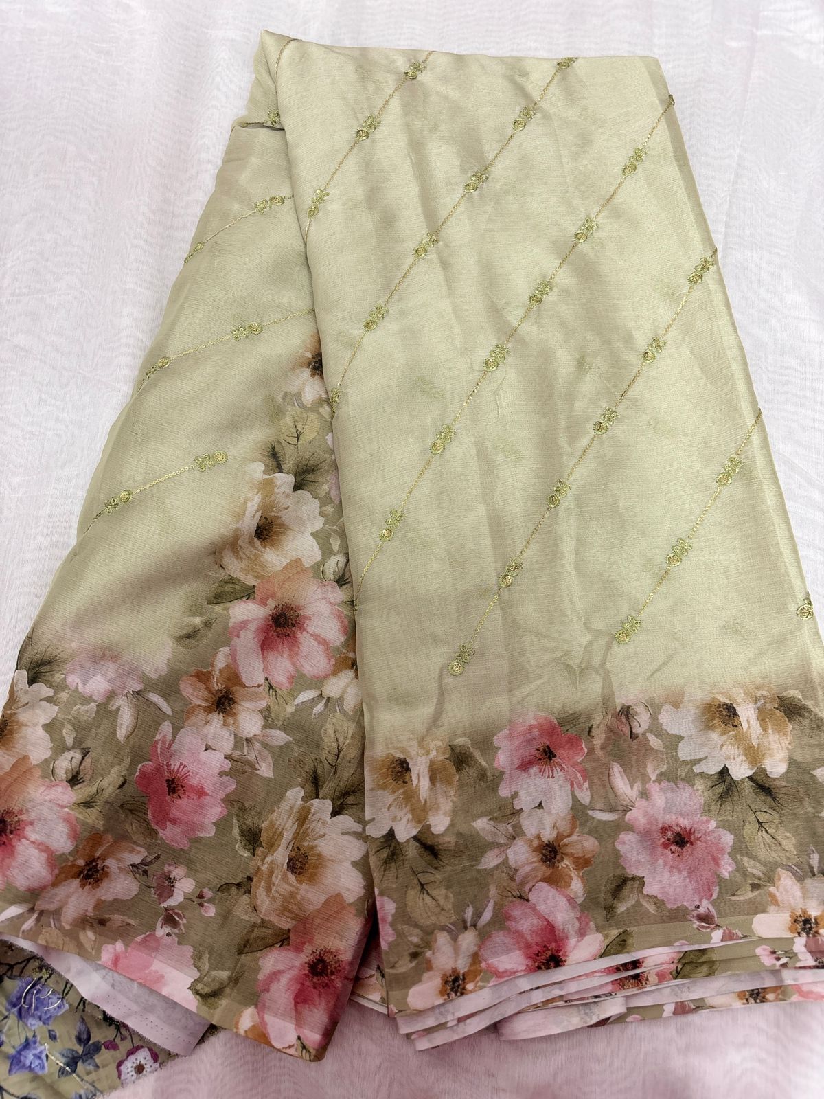 Chiffon Pachi Work
