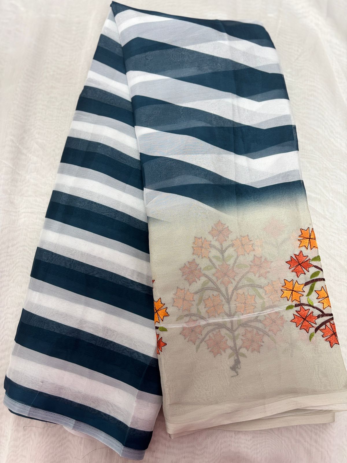 Chiffon Pachi Work