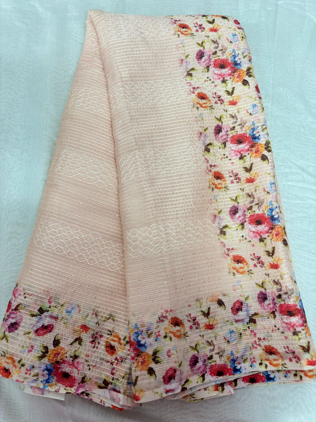 Chiffon Pachi Work