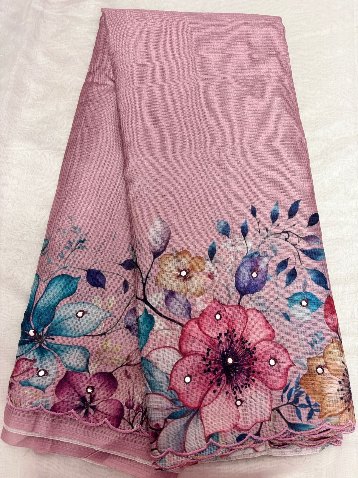 Chiffon Pachi Work