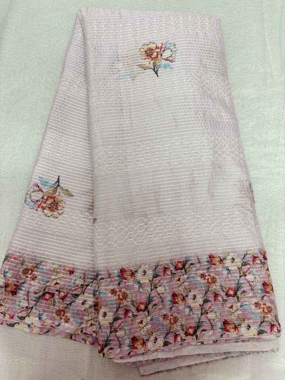 Chiffon Pachi Work