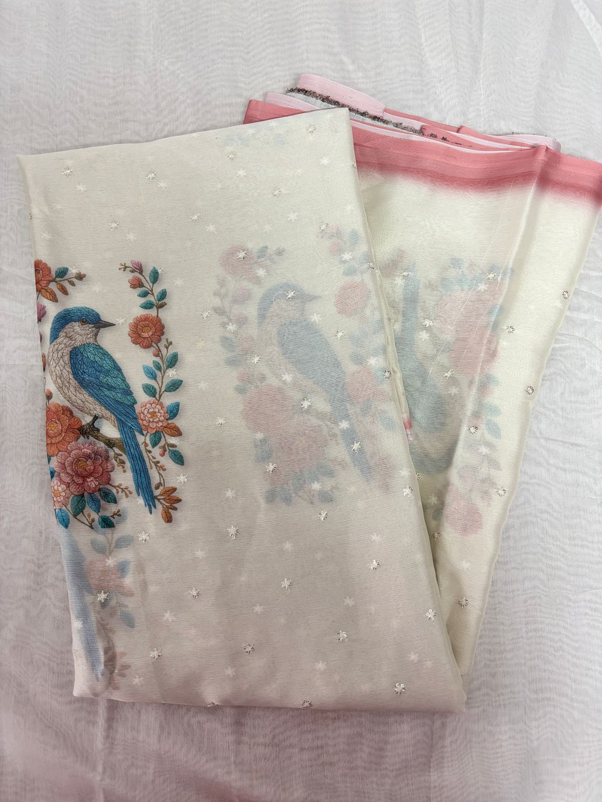 Chiffon Pachi Work