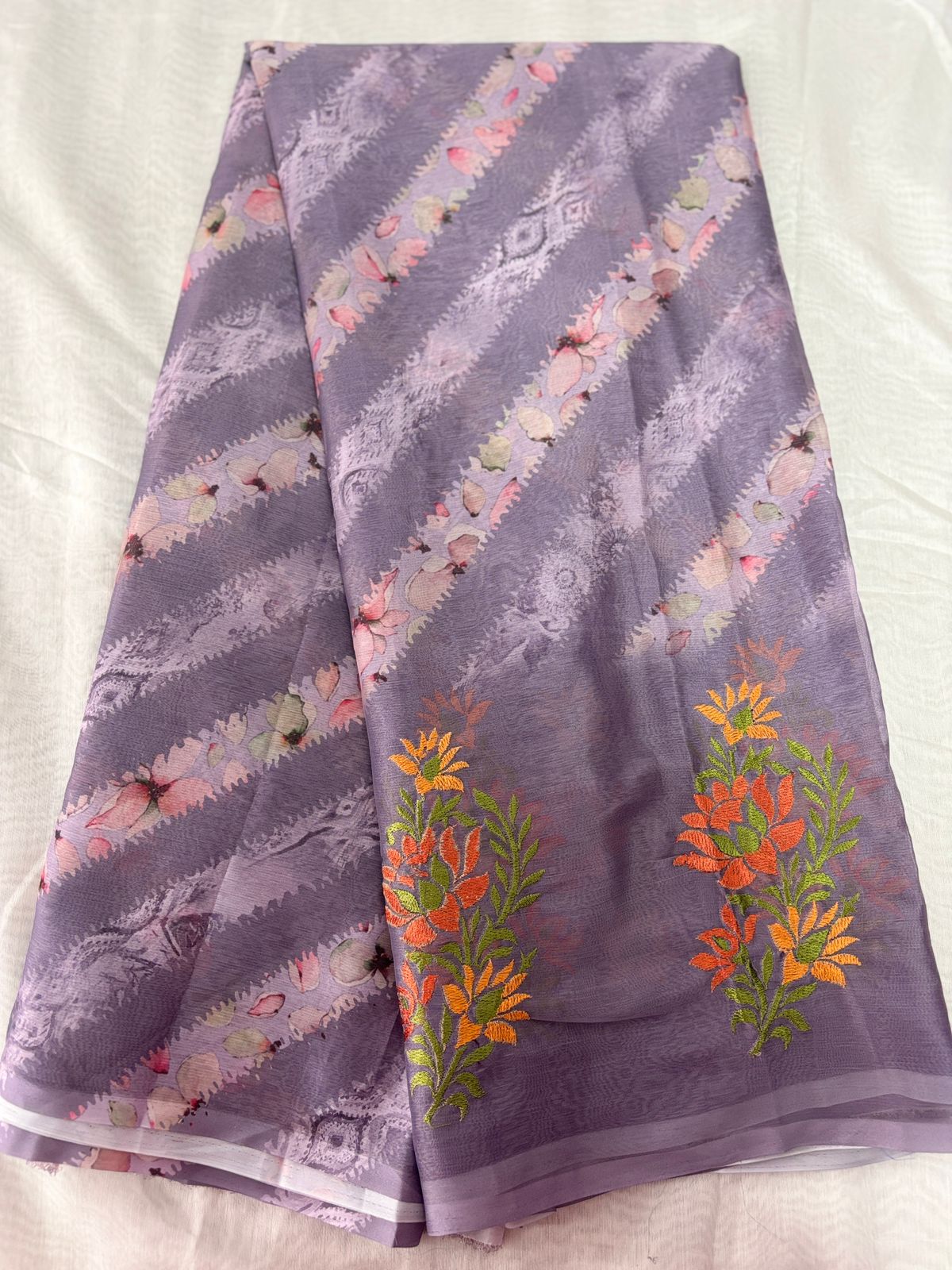 Chiffon Pachi Work