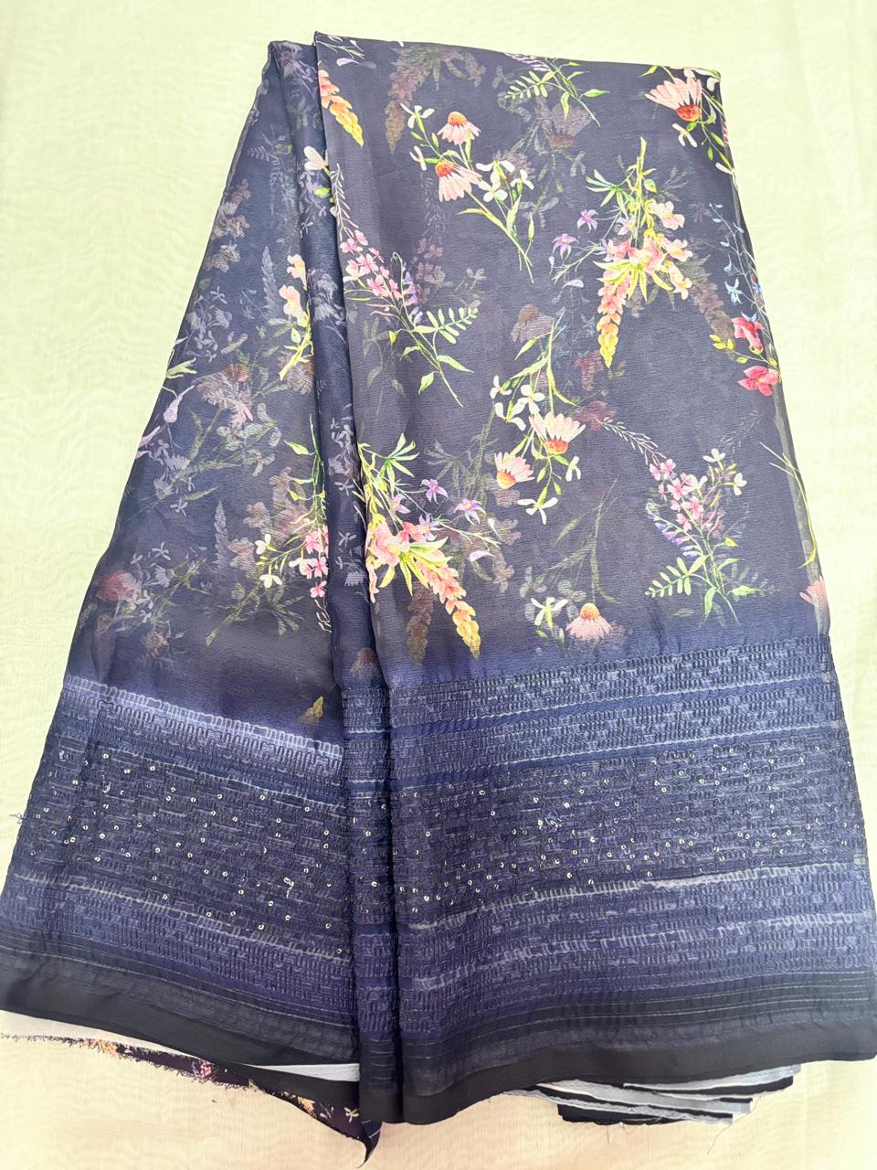 Chiffon Pachi Work