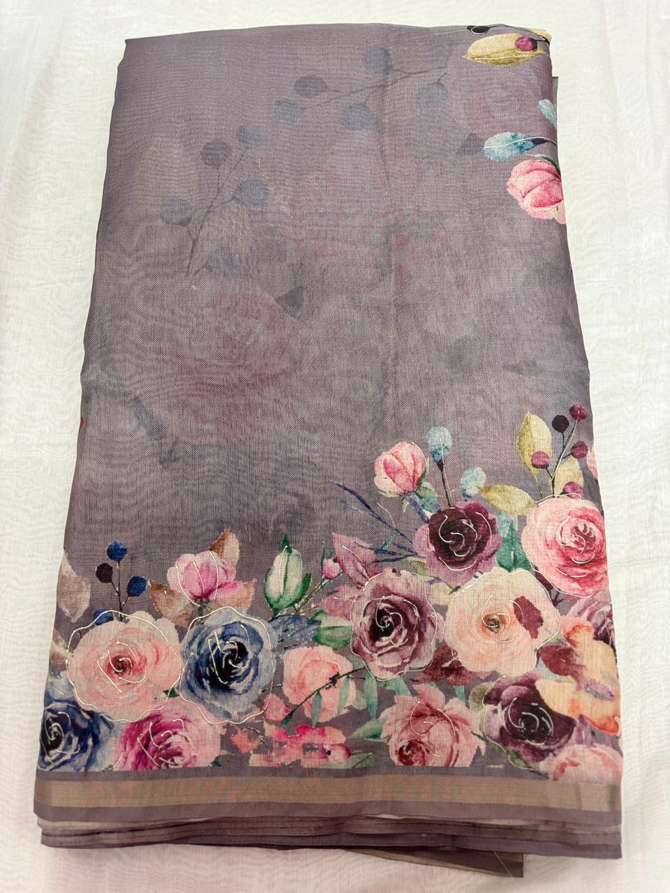Chiffon Pachi Work