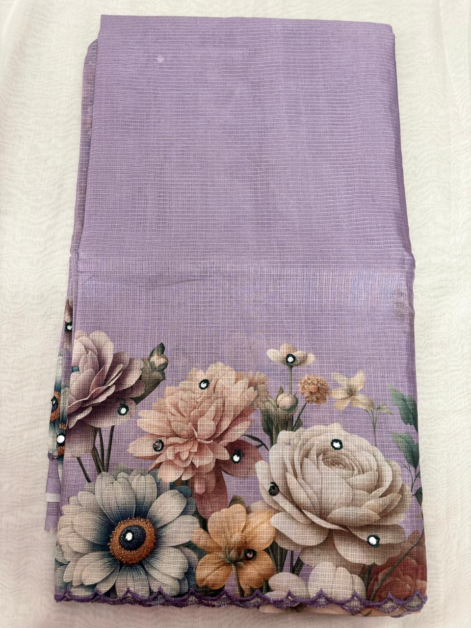 Chiffon Pachi Work