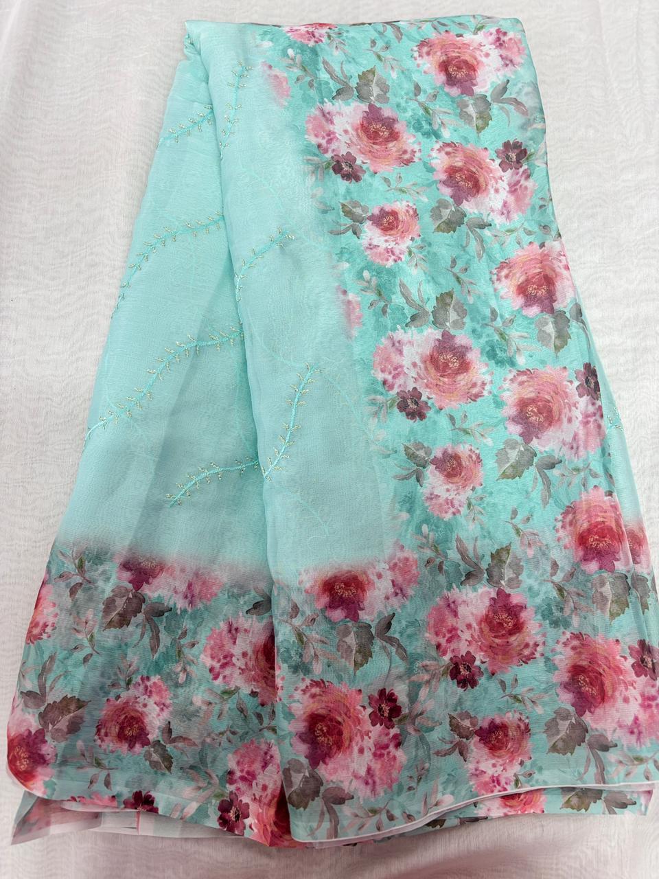 Chiffon Pachi Work