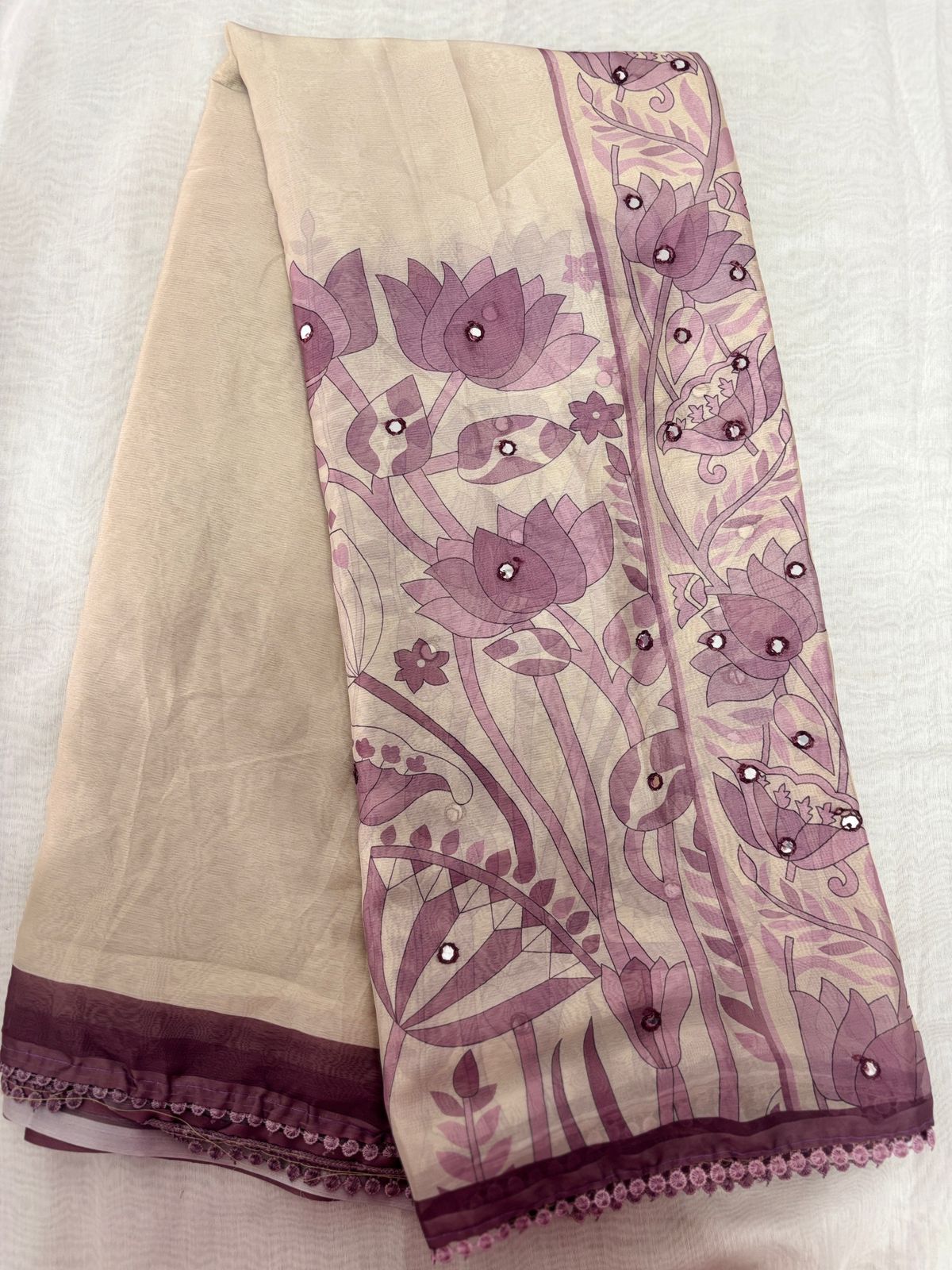 Chiffon Pachi Work