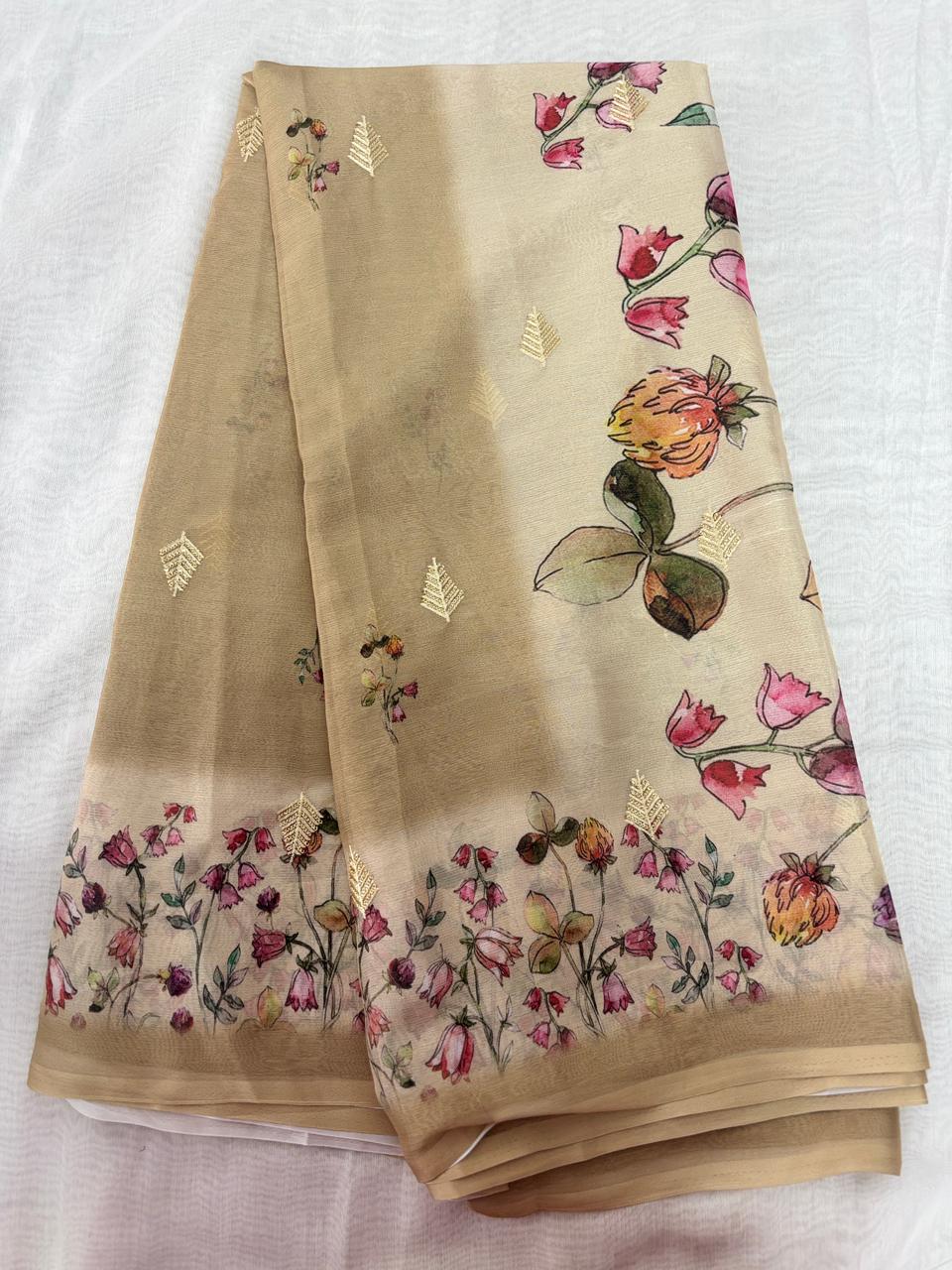 Chiffon Pachi Work