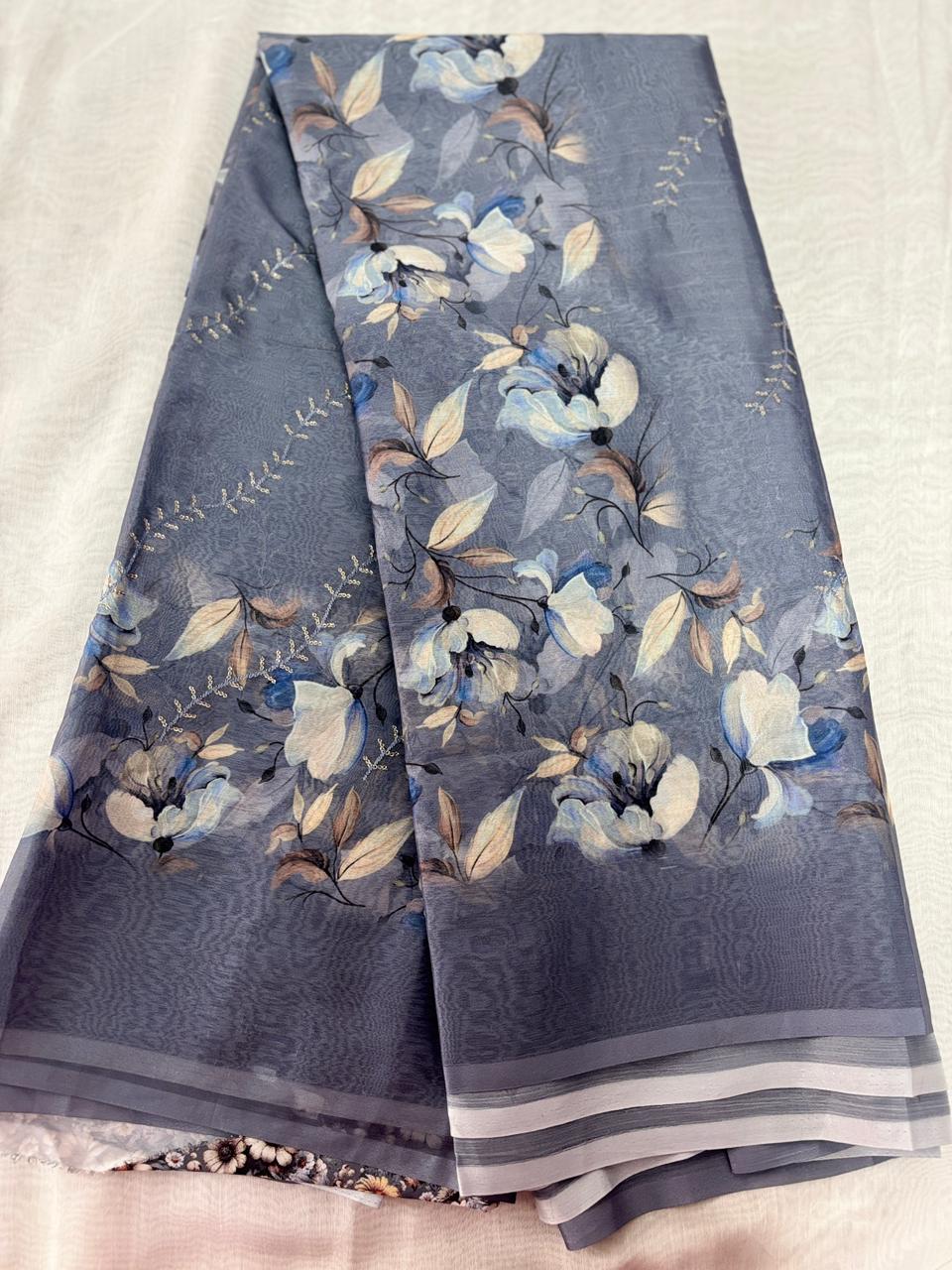 Chiffon Pachi Work