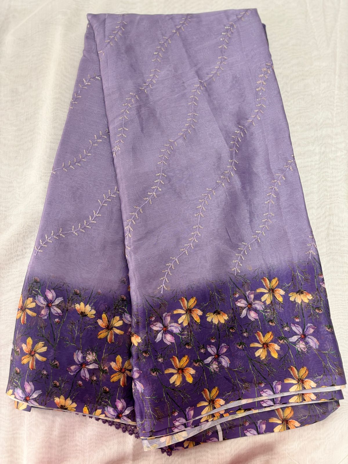 Chiffon Pachi Work