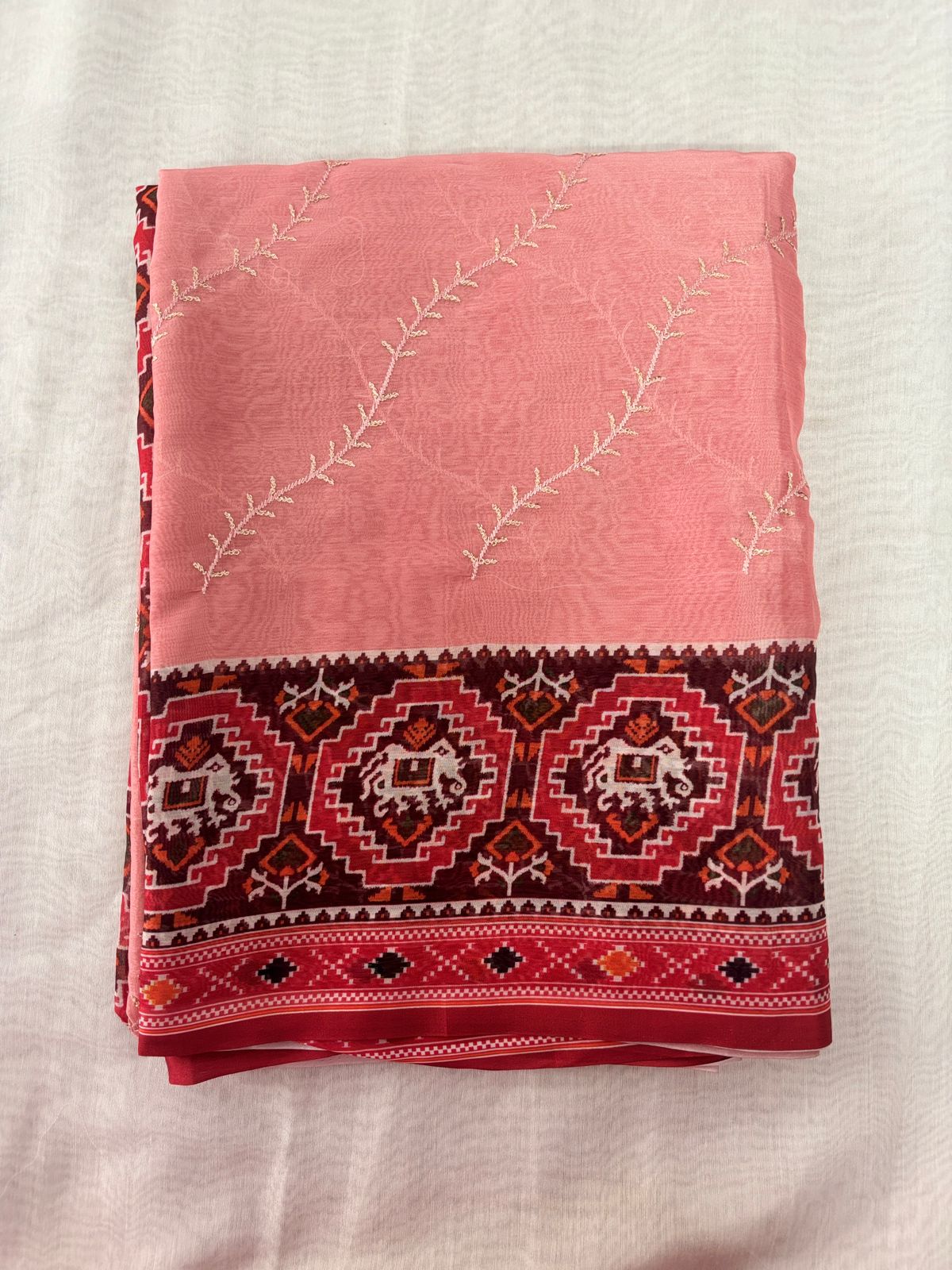 Chiffon Pachi Work