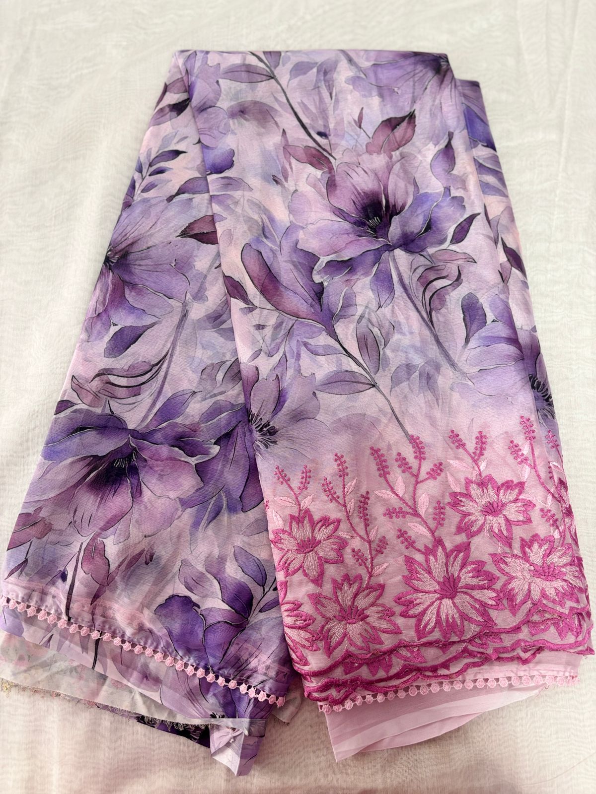 Chiffon Pachi Work