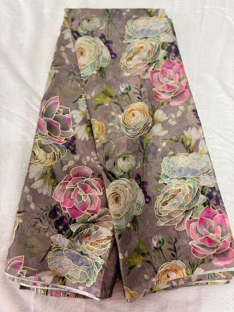 Chiffon Pachi Work